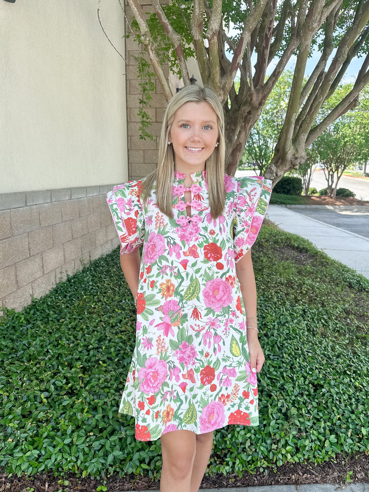 Jenna Butterfly Button Dress