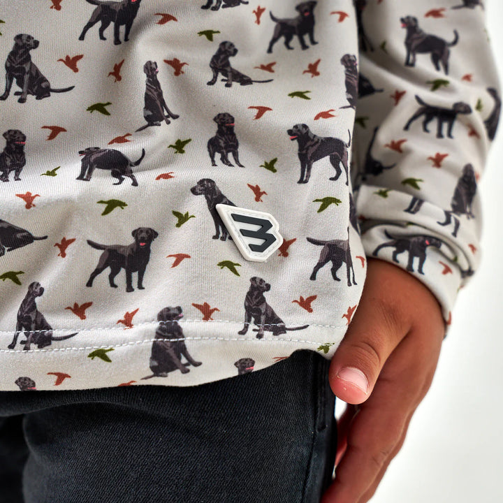 Burlebo Youth Performance Hoodie - Dogs & Ducks