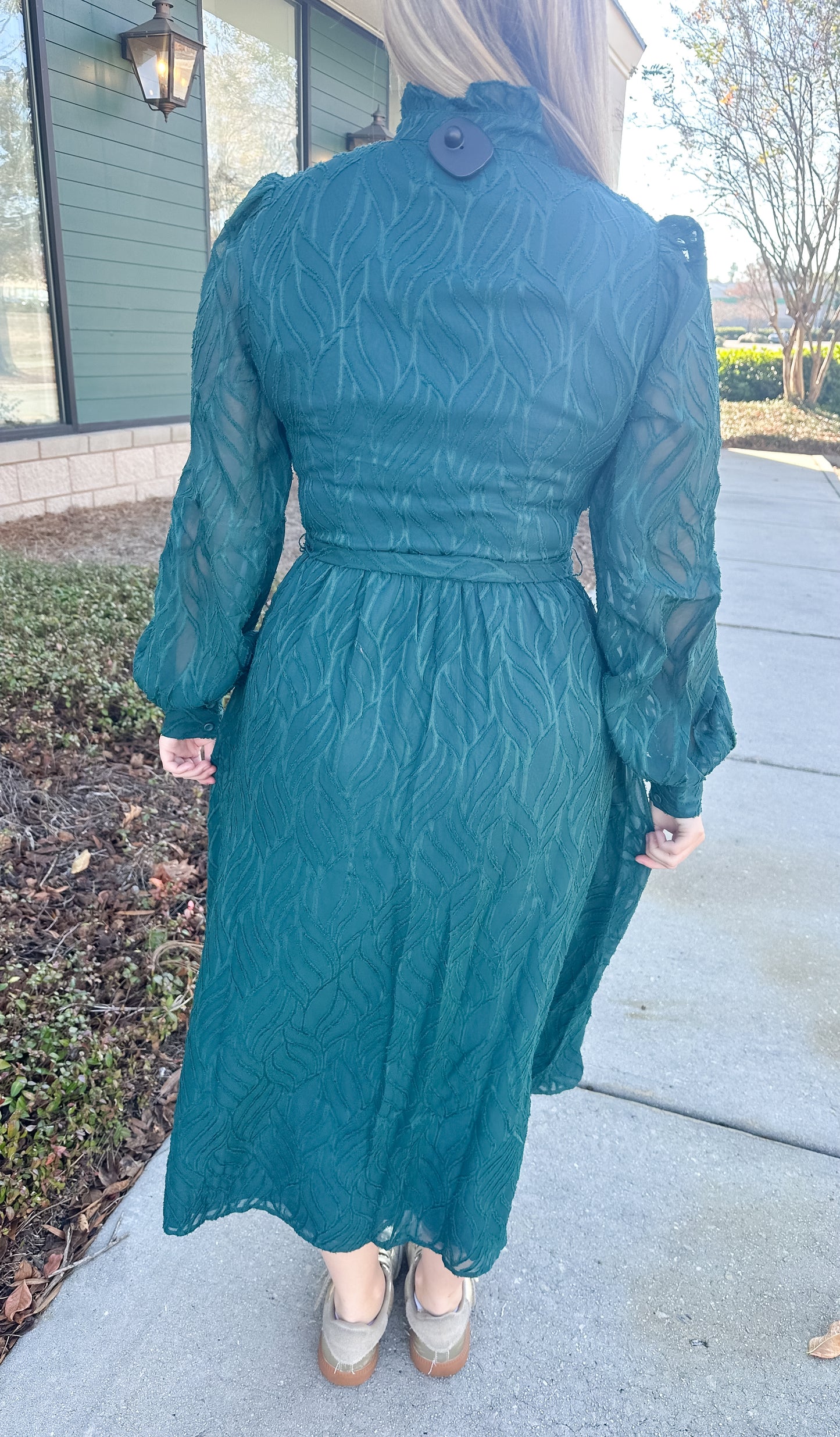 Emerald Whisper Maxi Dress