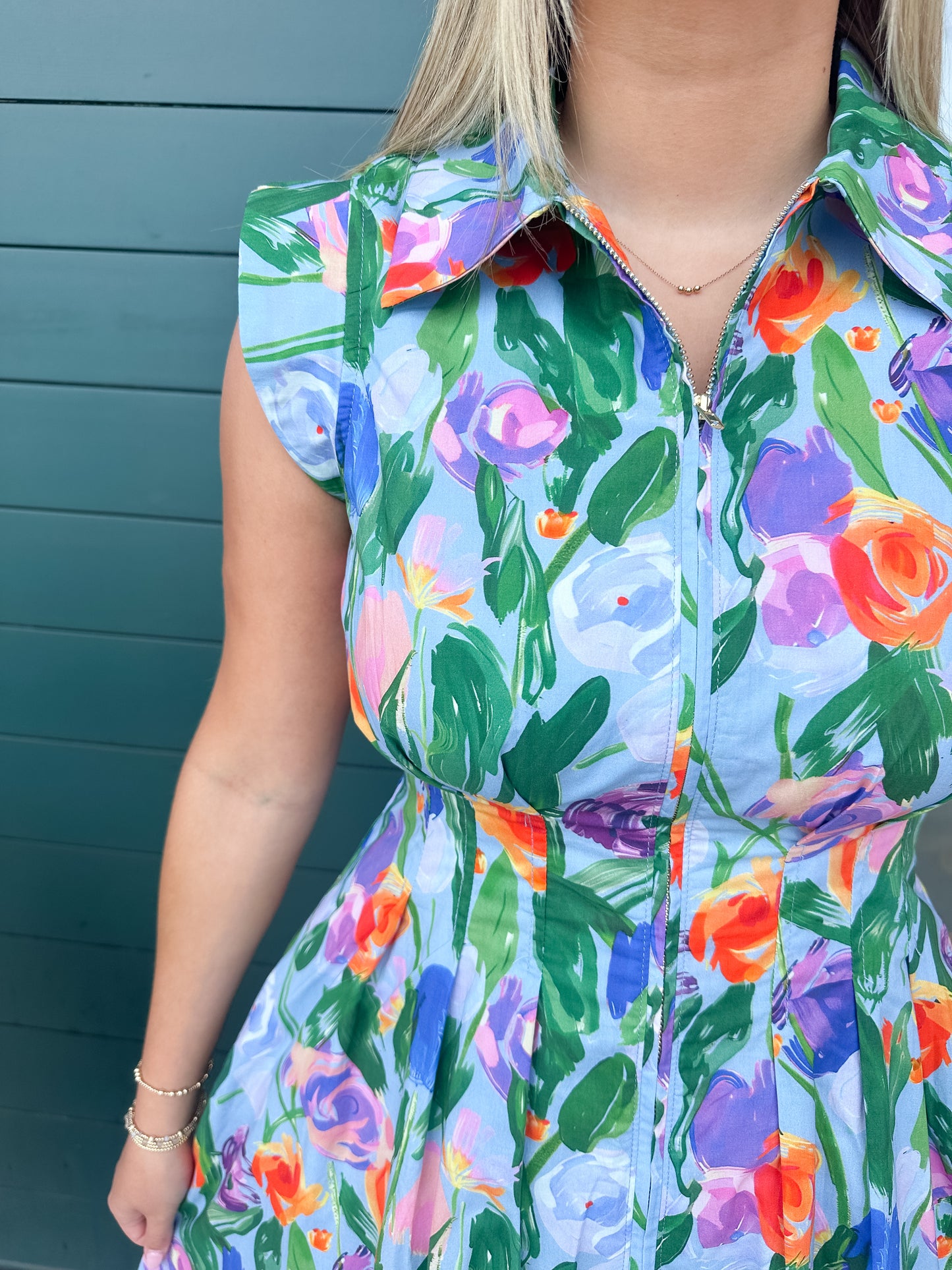 Thatcher Dress - Blue