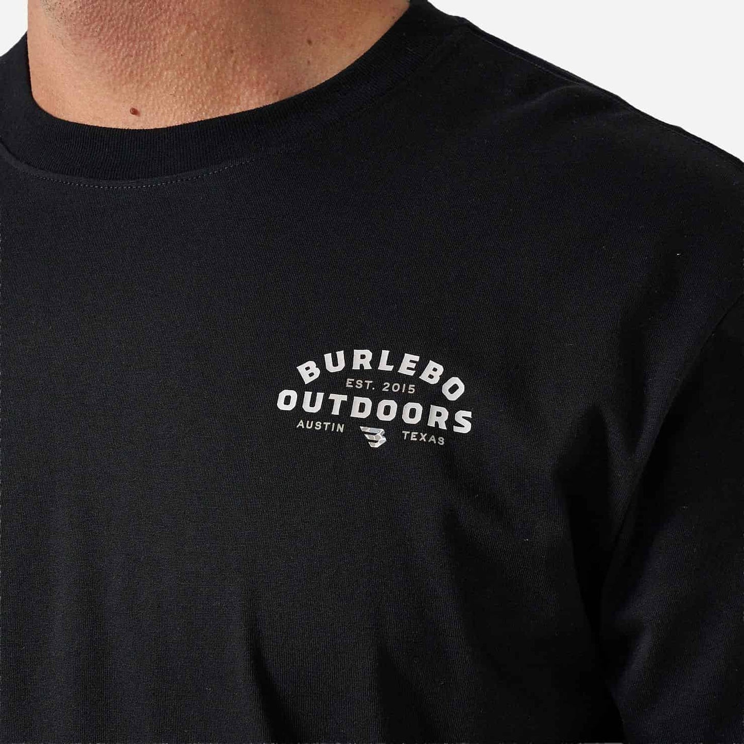 Burlebo Men’s S/S T-Shirt - BURLEBO Outdoors Logo - Black