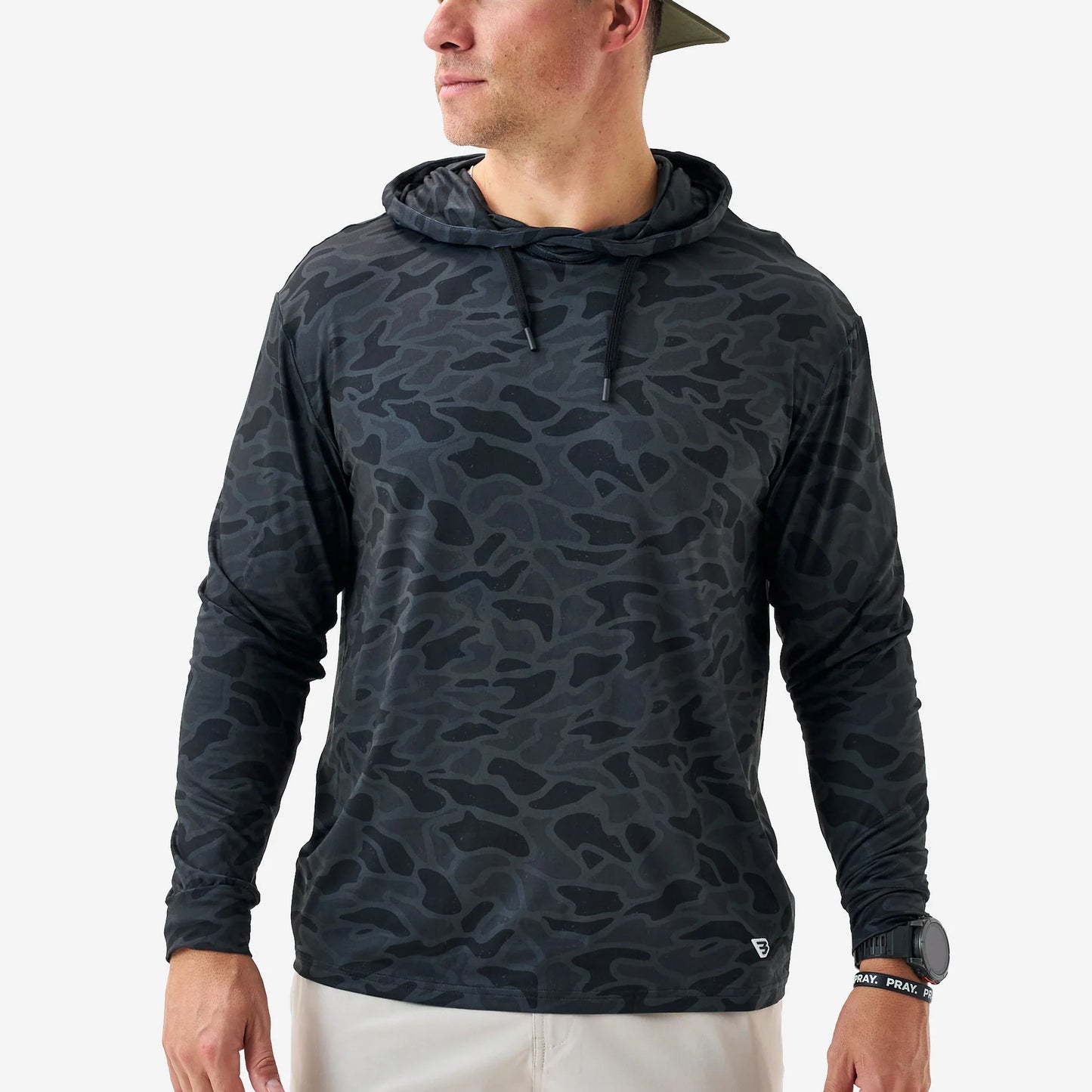 Burlebo Men’s Performance Hoodie - Black Camo