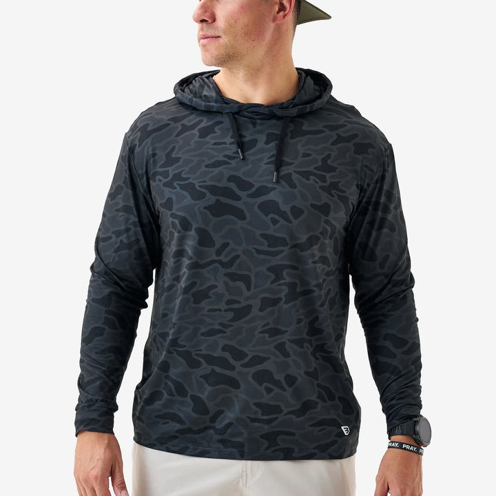 Burlebo Men’s Performance Hoodie - Black Camo