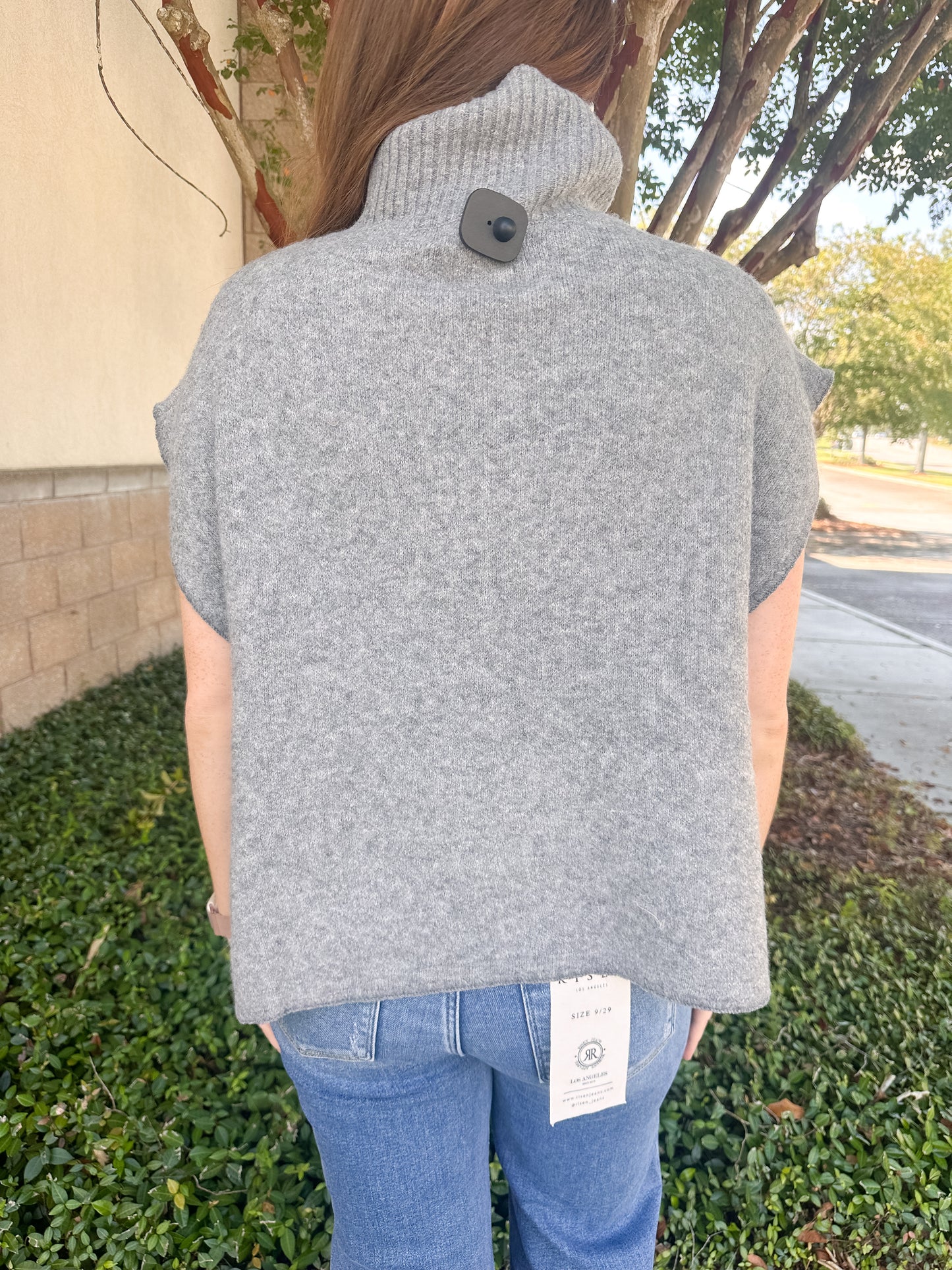 Kate Turtleneck Poncho - Heather Grey