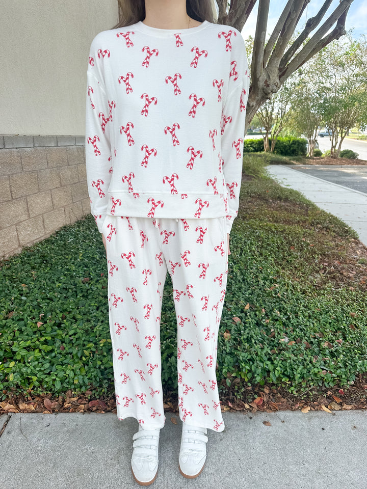 MS Sophie PJ Pant Set - Candy Canes