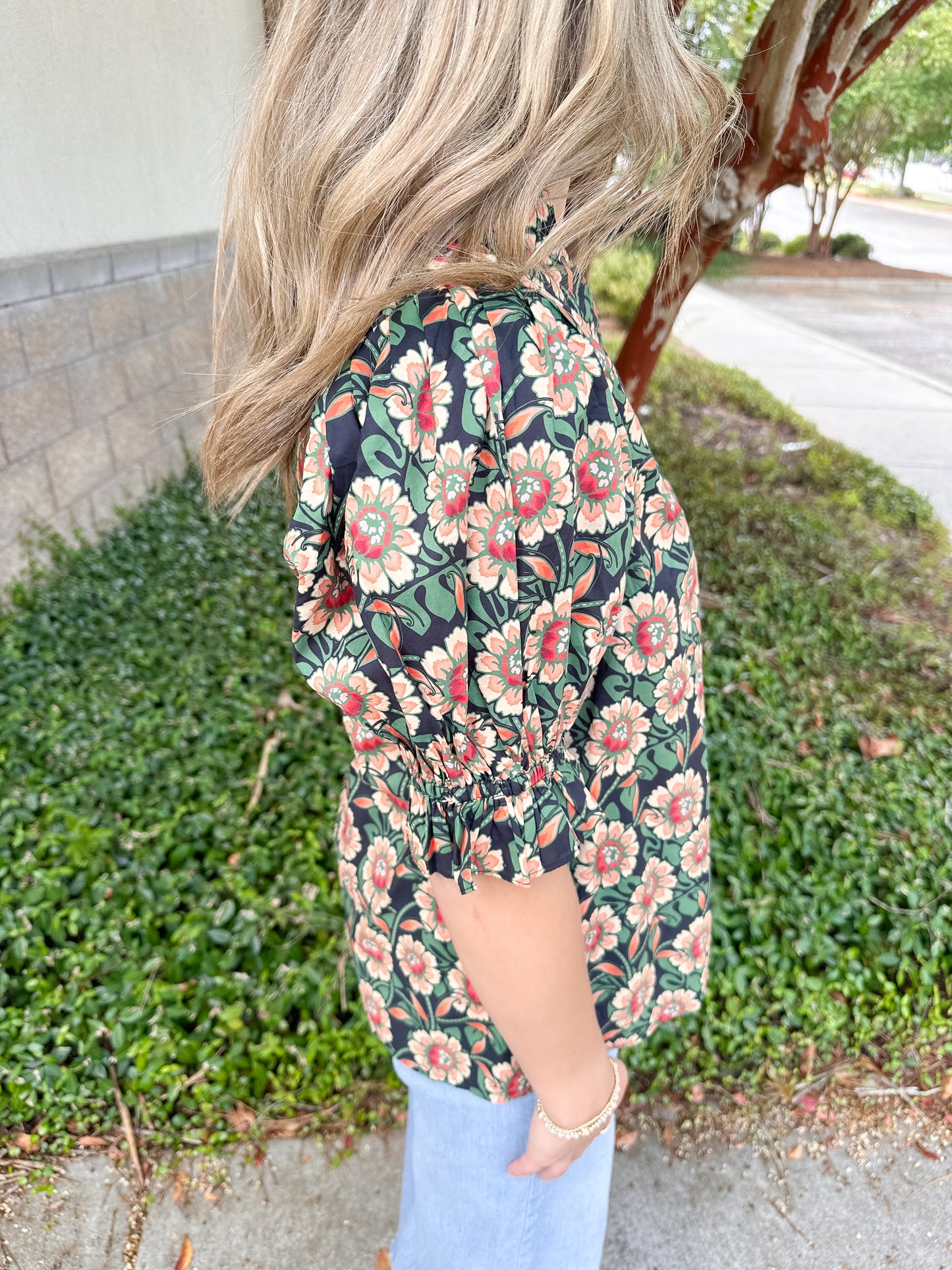 Karla Top - Green & Black