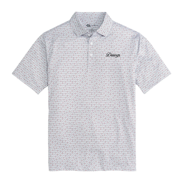 Onward Reserve UGA Dawgs Vintage Script Tailgate Game Printed Performance Polo