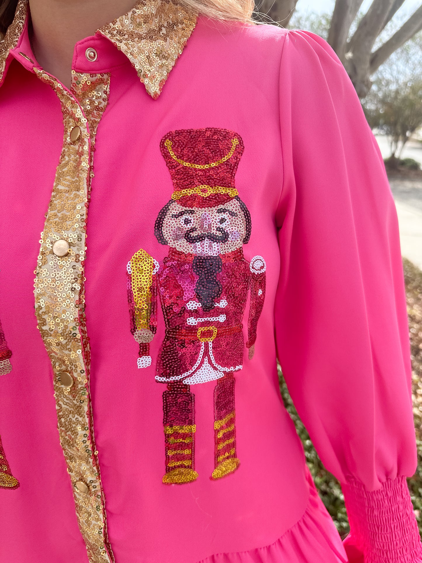 JM Nutcracker Button Down Dress