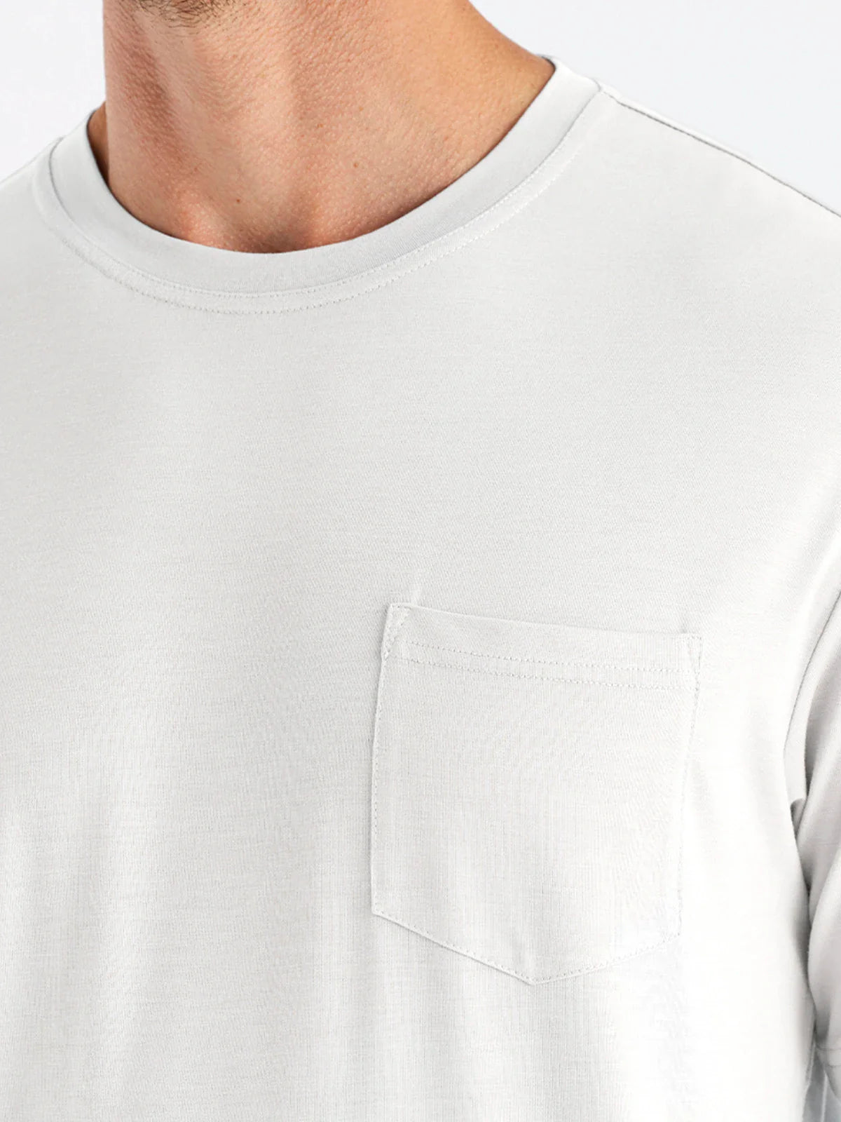 Free Fly Men’s Bamboo Flex Pocket Tee - Bright White