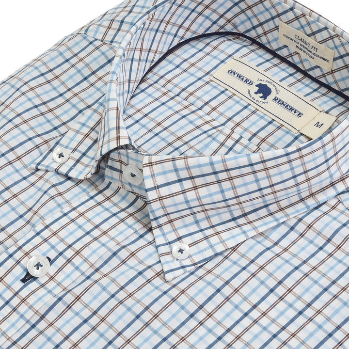 Onward Reserve Noble Classic Fit Quad Shirt - Chocolate