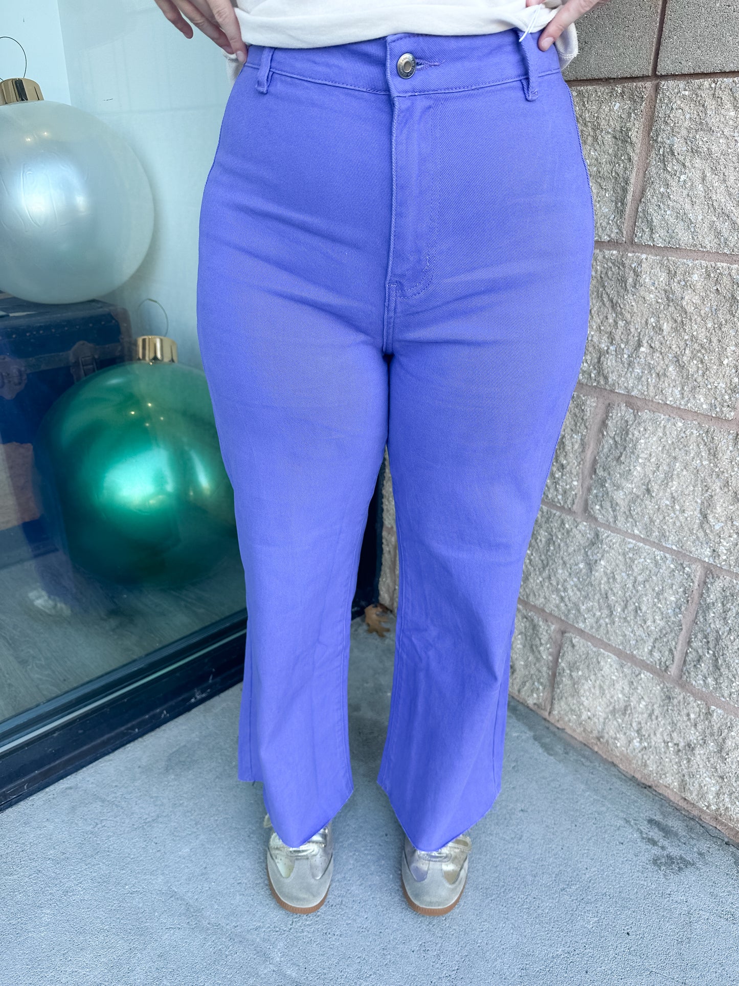 AW Wide Leg Jeans - Very Periwinkle