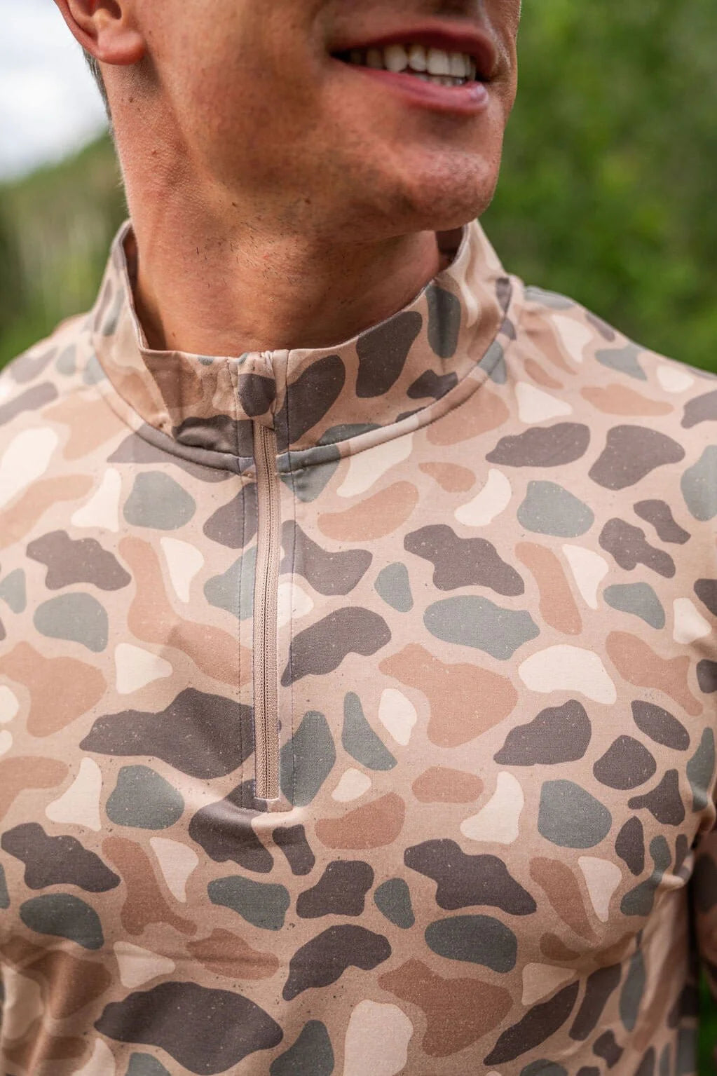 Men’s Burlebo Performance Quarter Zip - Pintail Camo