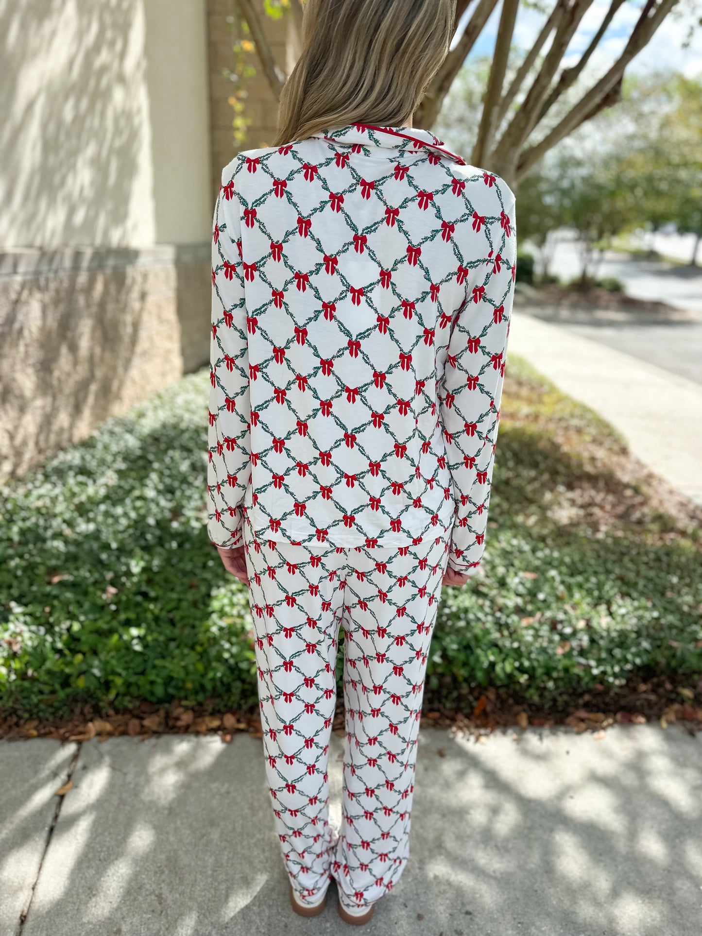 MS Charlotte PJ Pant Set - Lattice Garland