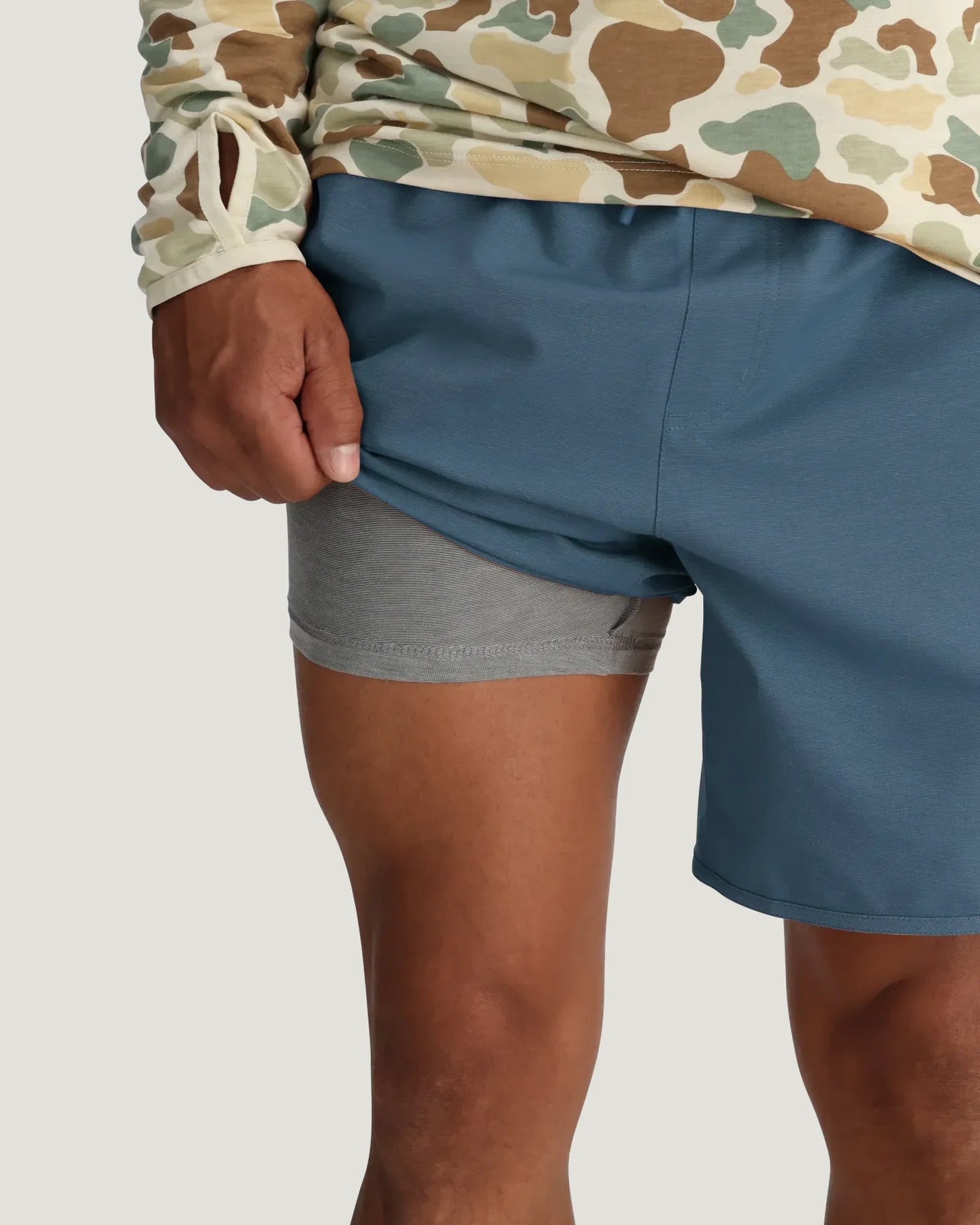 Free Fly Mens Reverb Lined 7” Short - Pacific Blue