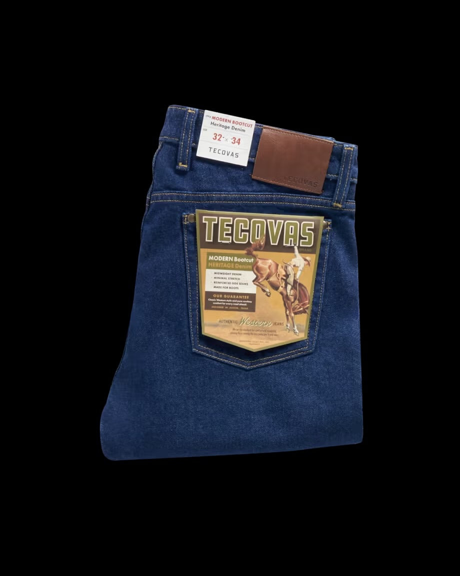 Tecovas Men’s Modern Bootcut Heritage Denim - Dark Blue