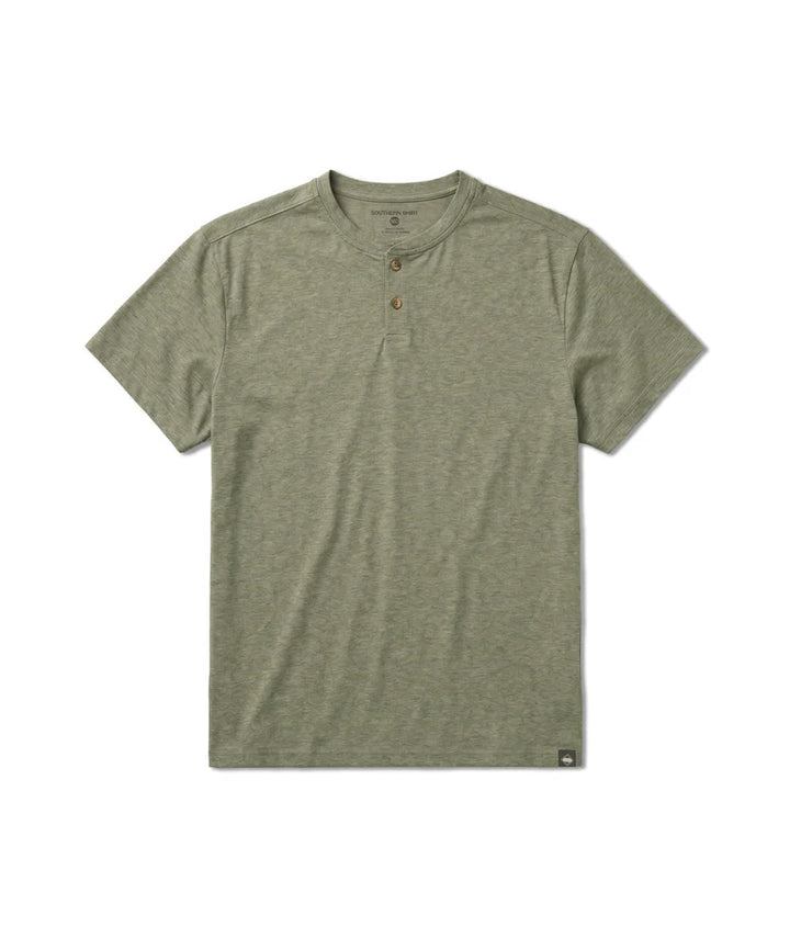 SSCO Men’s Max Comfort Henley SS - Spanish Moss