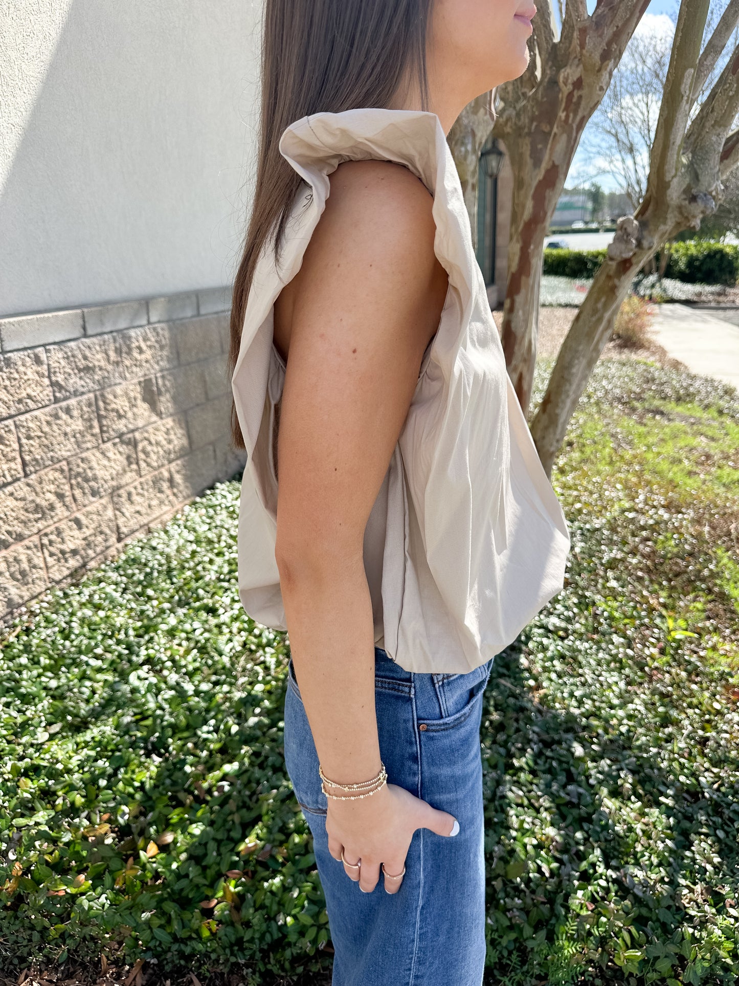 Francis Bubble Top - Khaki