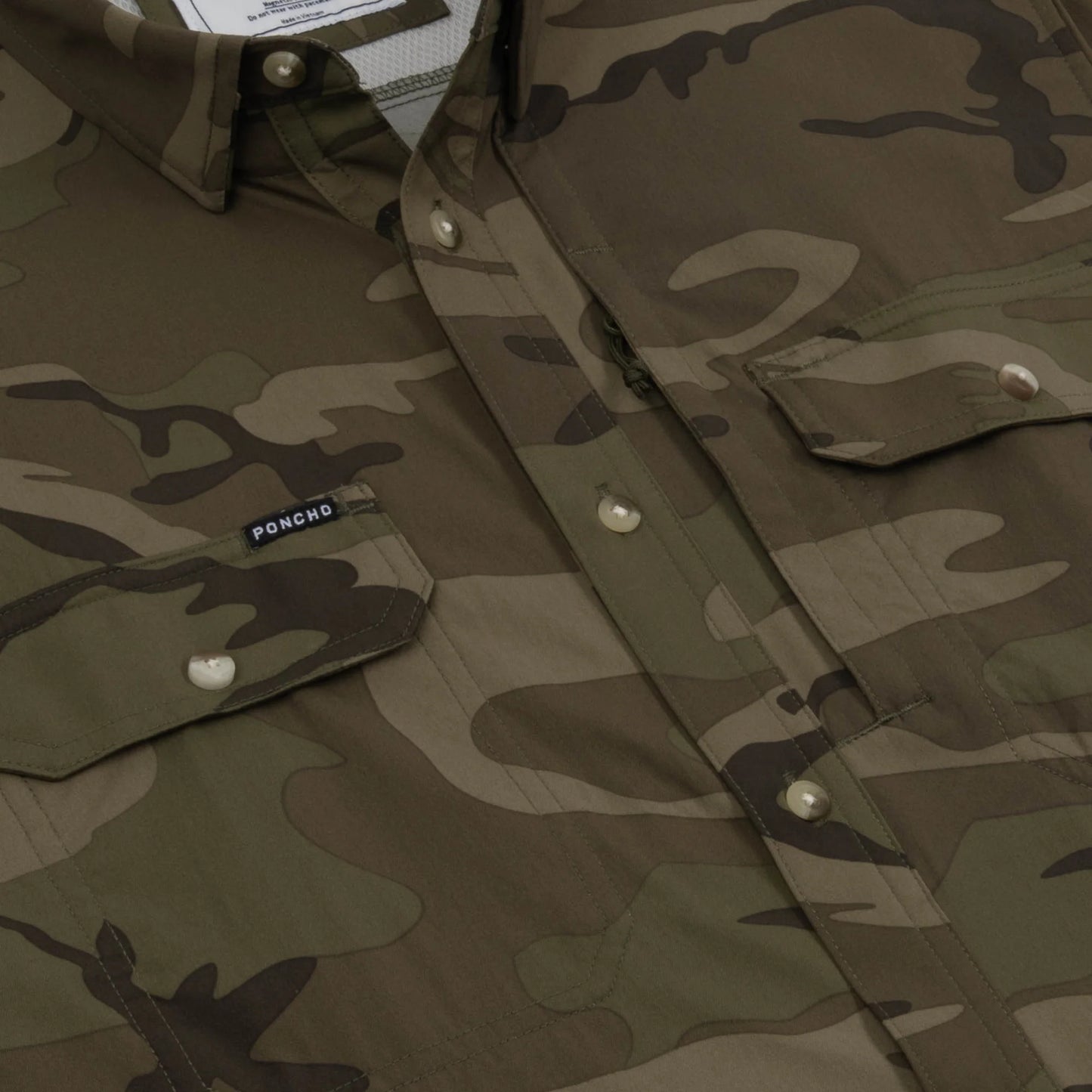 Poncho Men’s “The Arroyo” S/S Slim Shirt - Dark Camo