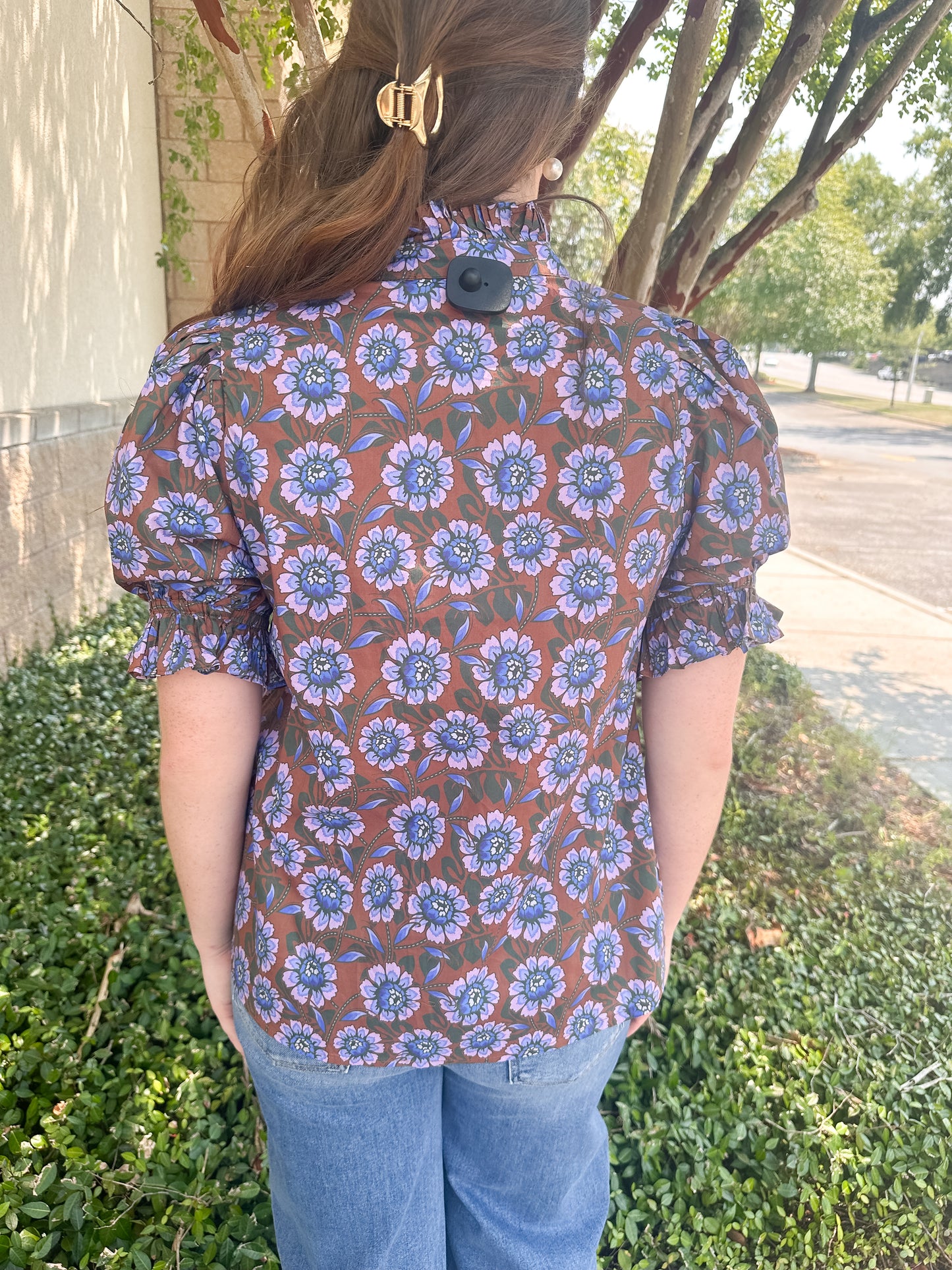 Karla Top - Purple & Brown