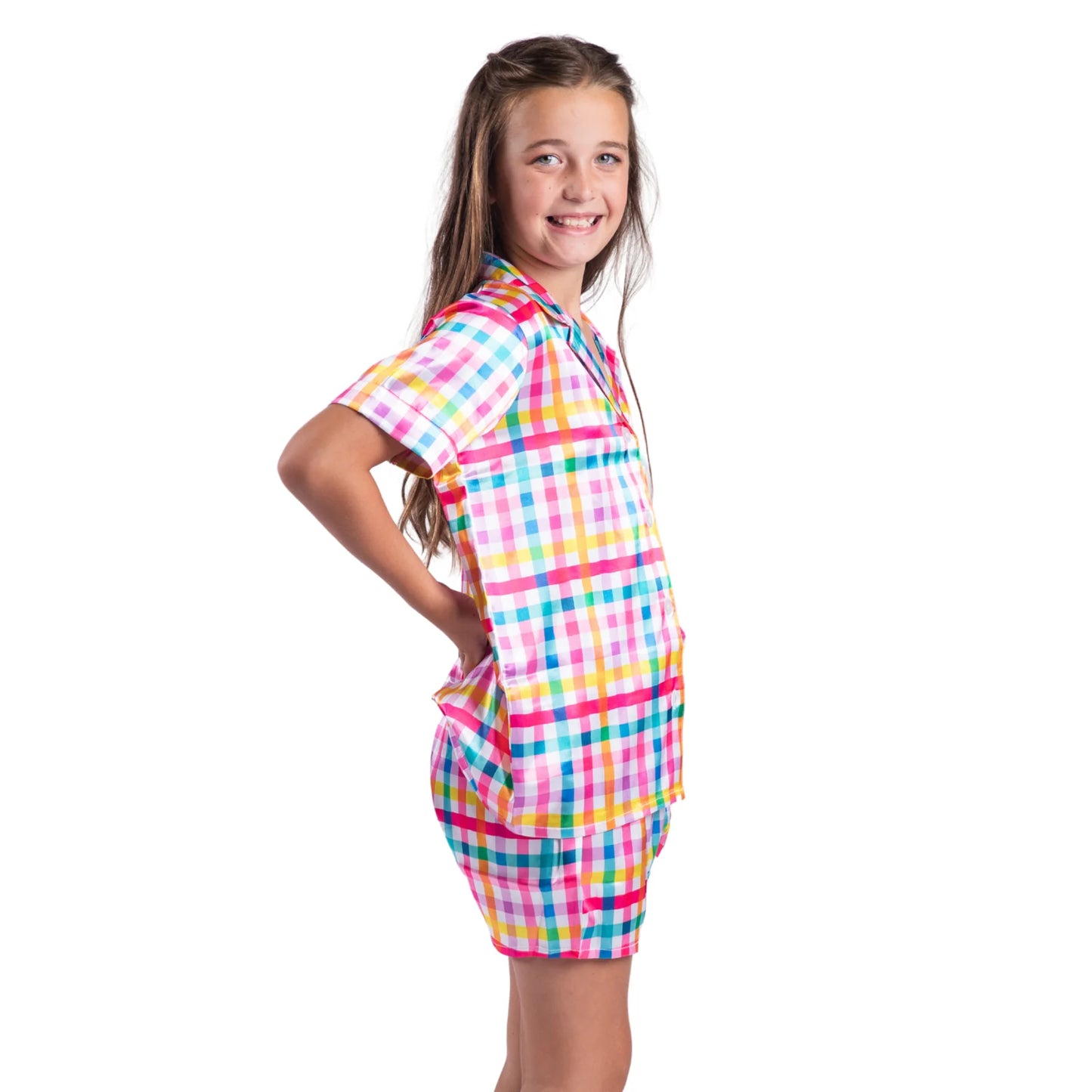 JM Kids PJ Short Set - Gingham