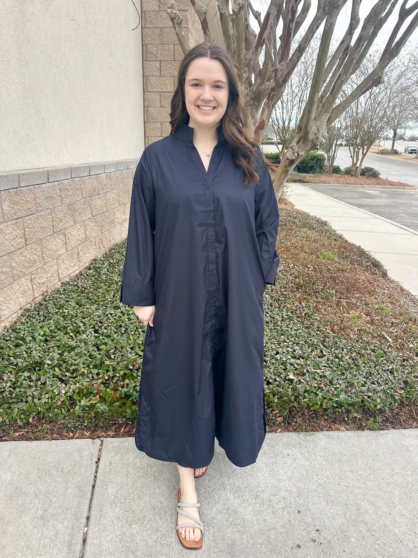 Savannah Basic Maxi Dress - Navy