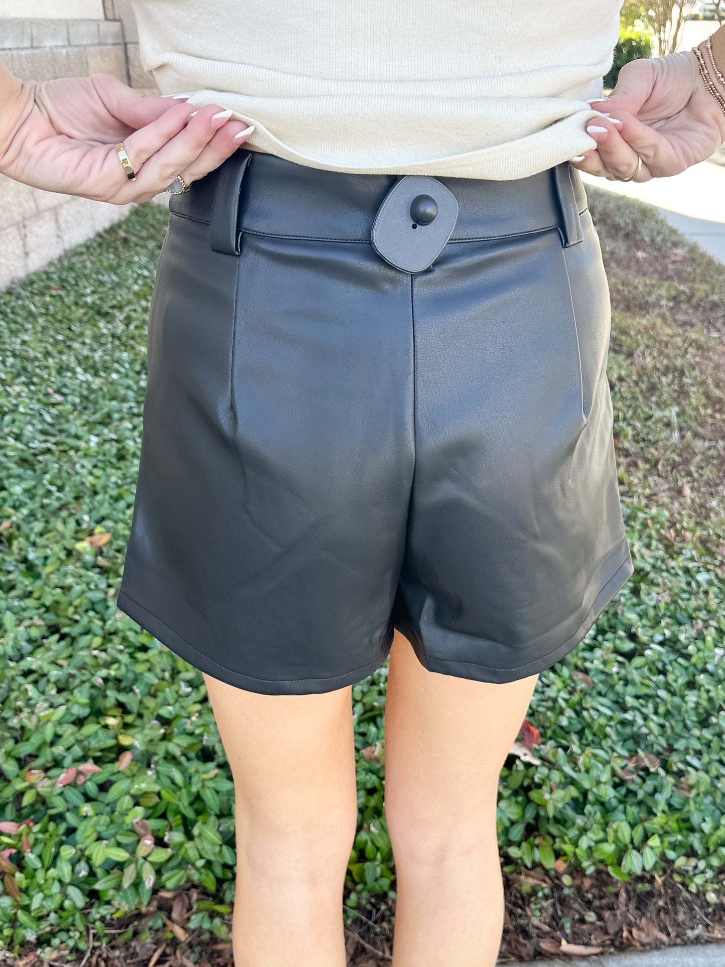 Luxe Faux Leather Shorts