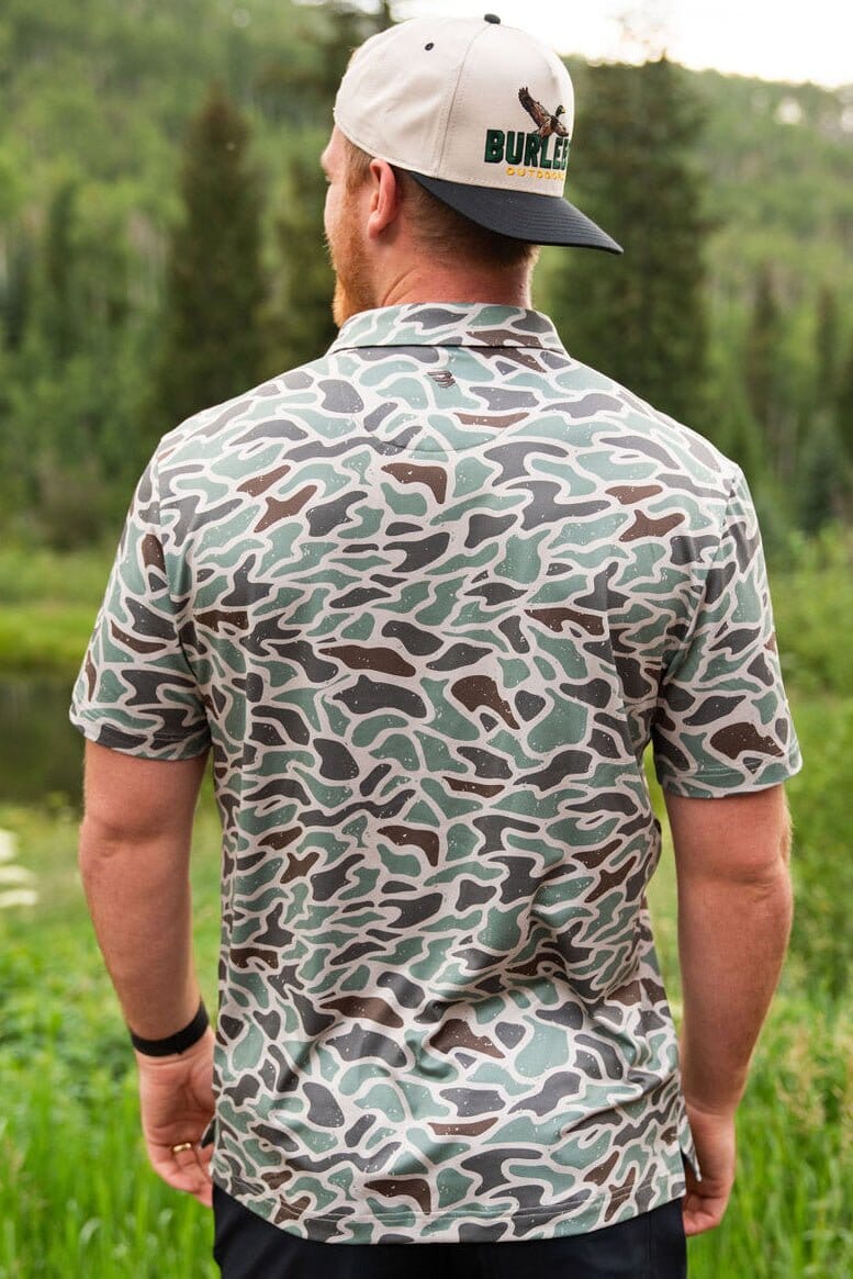 Men’s Performance Polo - Retro Duck Camo