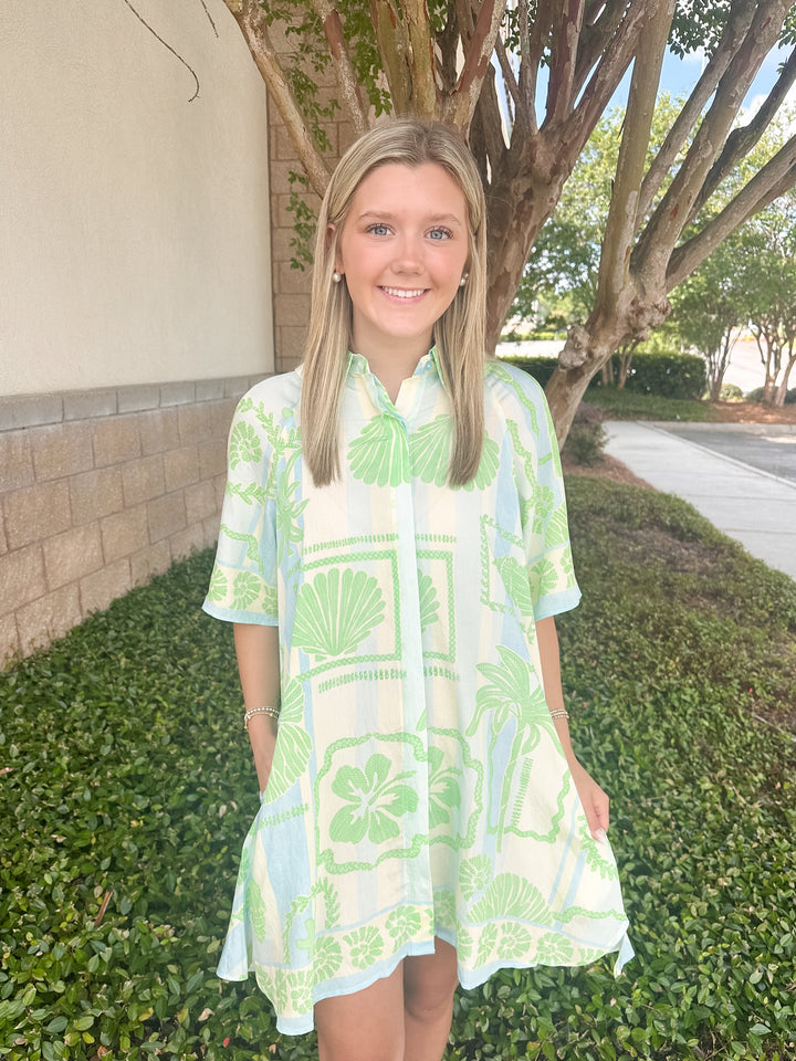 Sea Breeze Shirt Dress