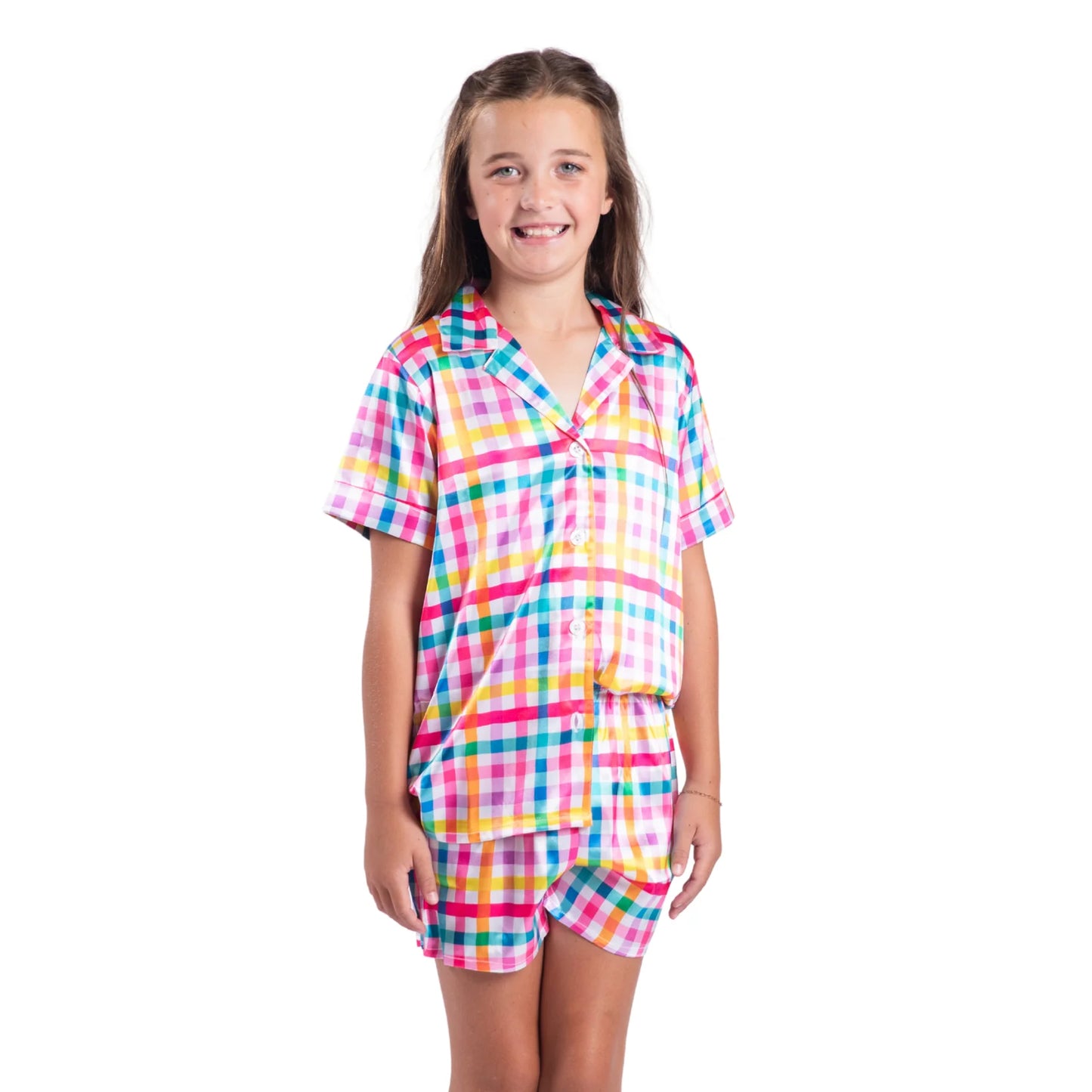 JM Kids PJ Short Set - Gingham