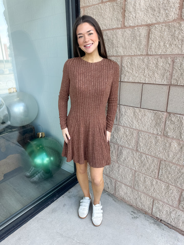 Cozy Ribbed Knit Dress