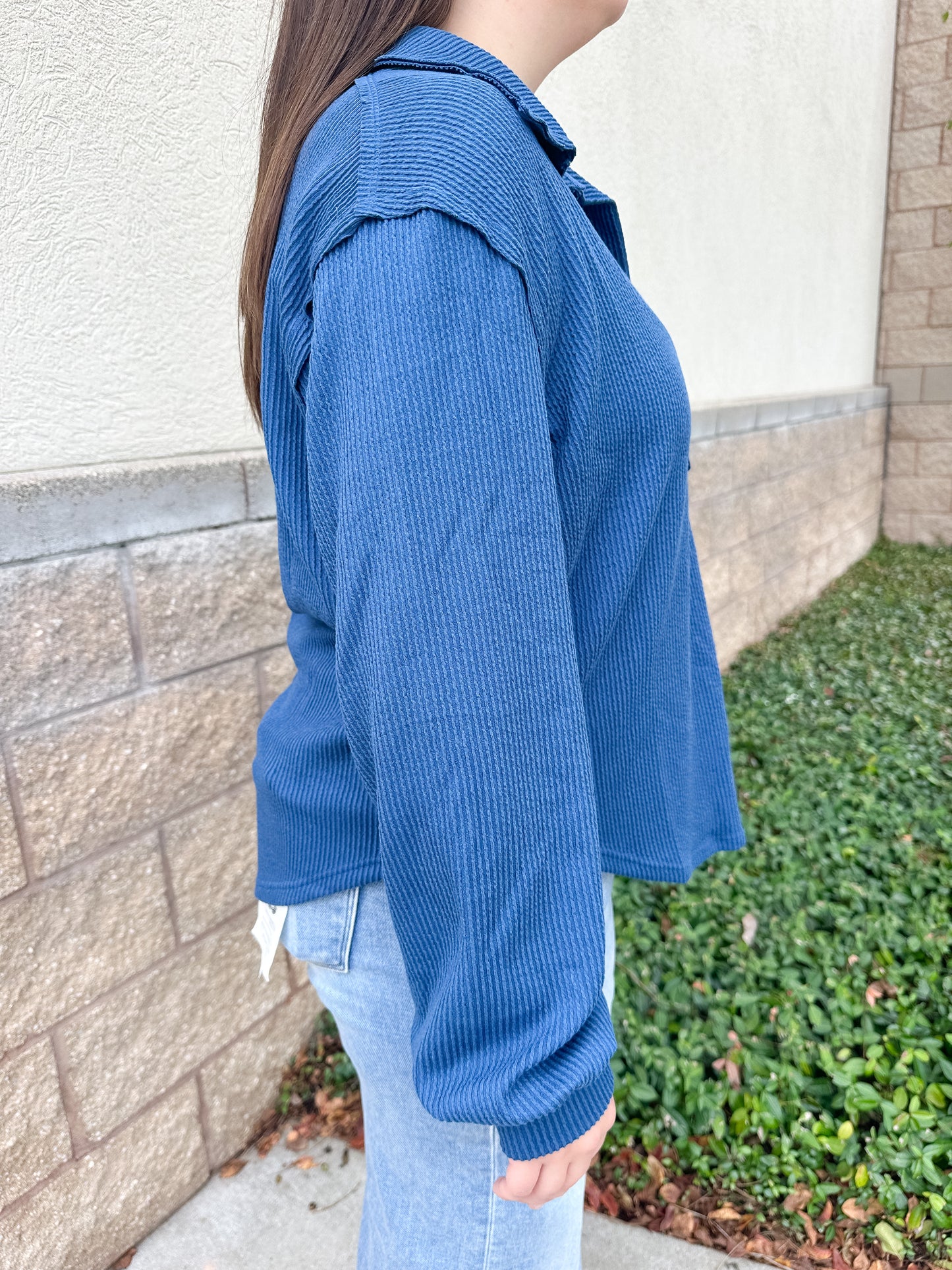 Azalea Knit Top - Dark Blue