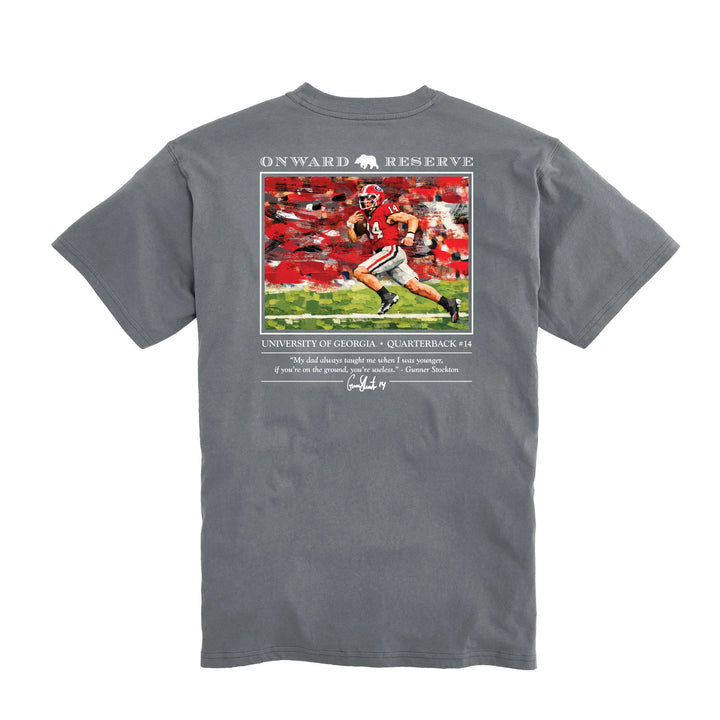 Onward Reserve UGA Gunner Stockton #14 S/S Pocket T-Shirt - Granite