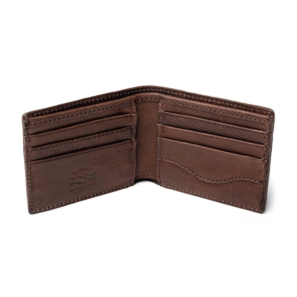 Mission Mercantile Campaign Leather Bifold Wallet - Smoke