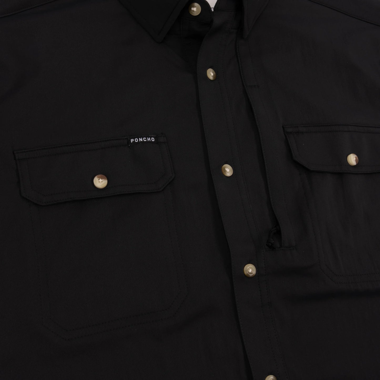 Poncho Men’s “The Burnt End” S/S Slim Shirt - Black