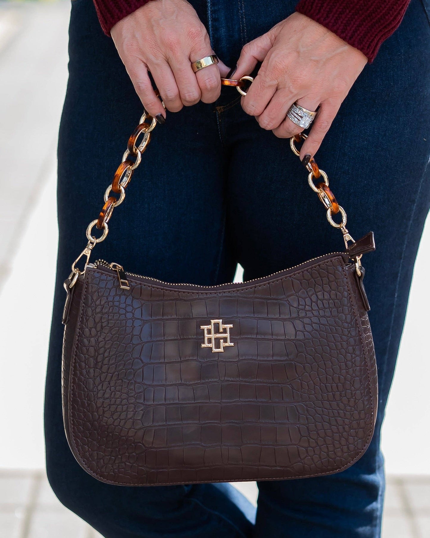 CH Charlee Crossbody Chocolate EC