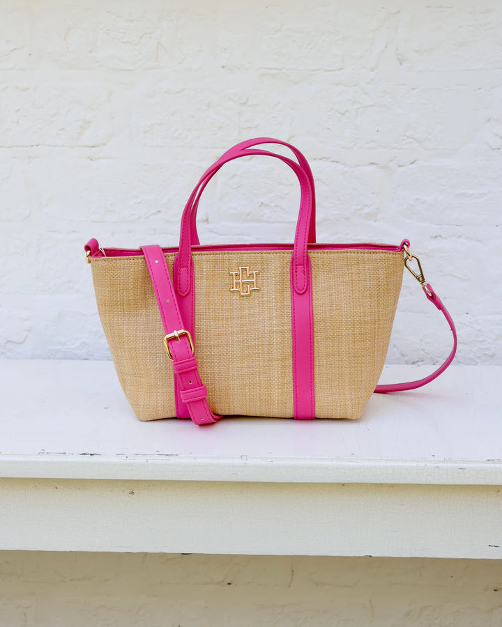 CH Georgie Mini Tote - Natural Hot Pink
