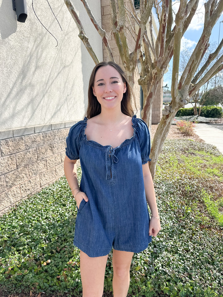 Nadia Denim Romper