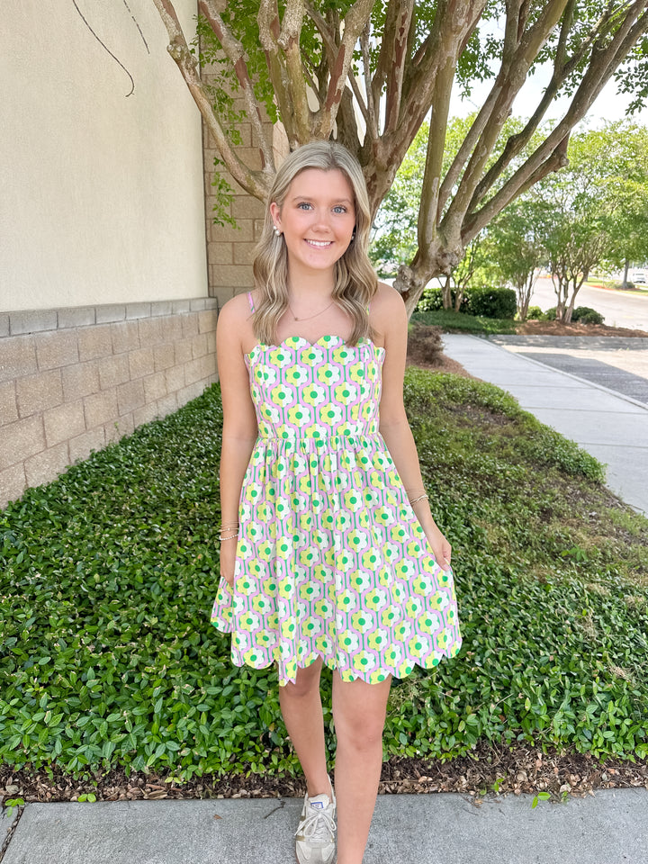 Garden Girl Dress - Chartreuse