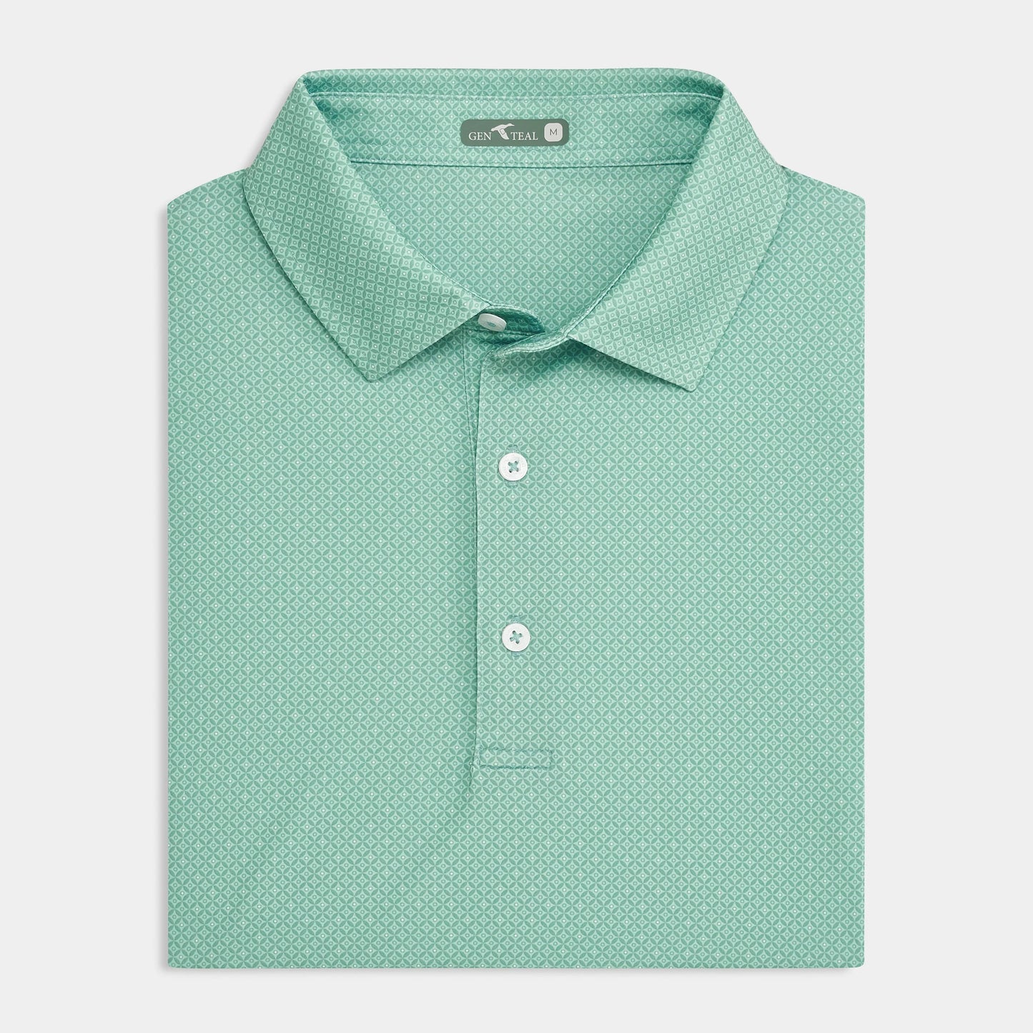 Genteal Spring ‘25 Printed Performance Polo - Cactus Circle