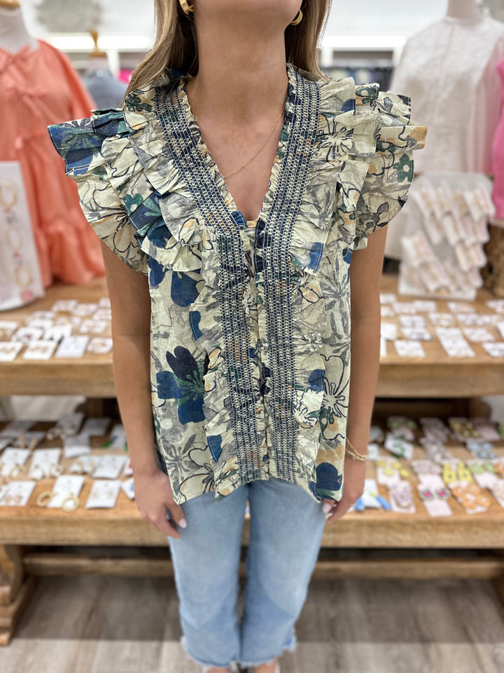 Gretchen Ruffle Top