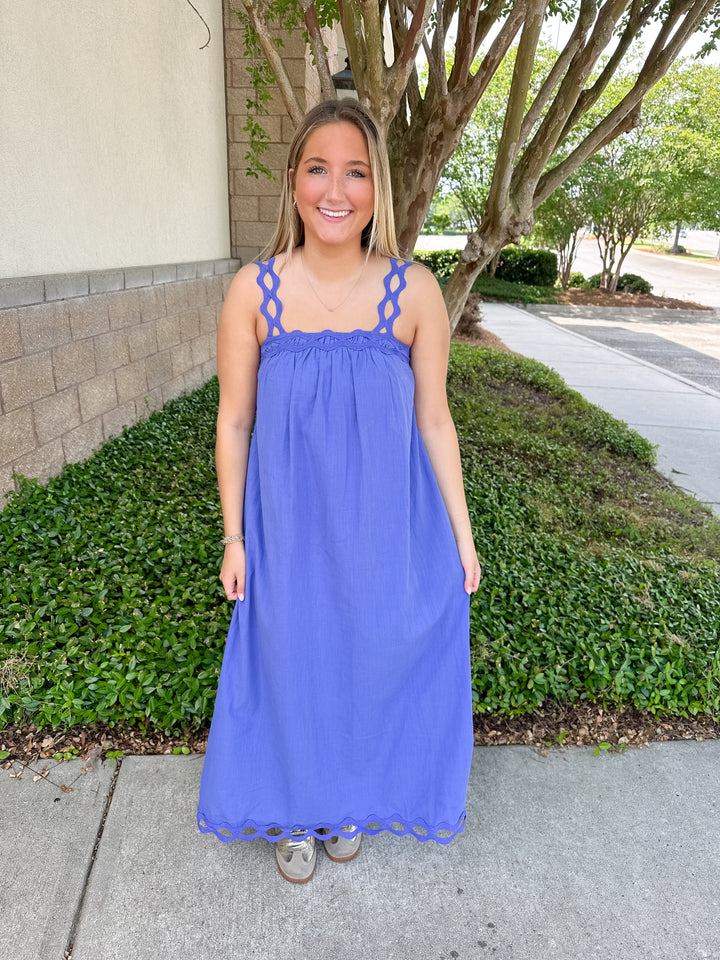 Leeda Midi Dress - Blue