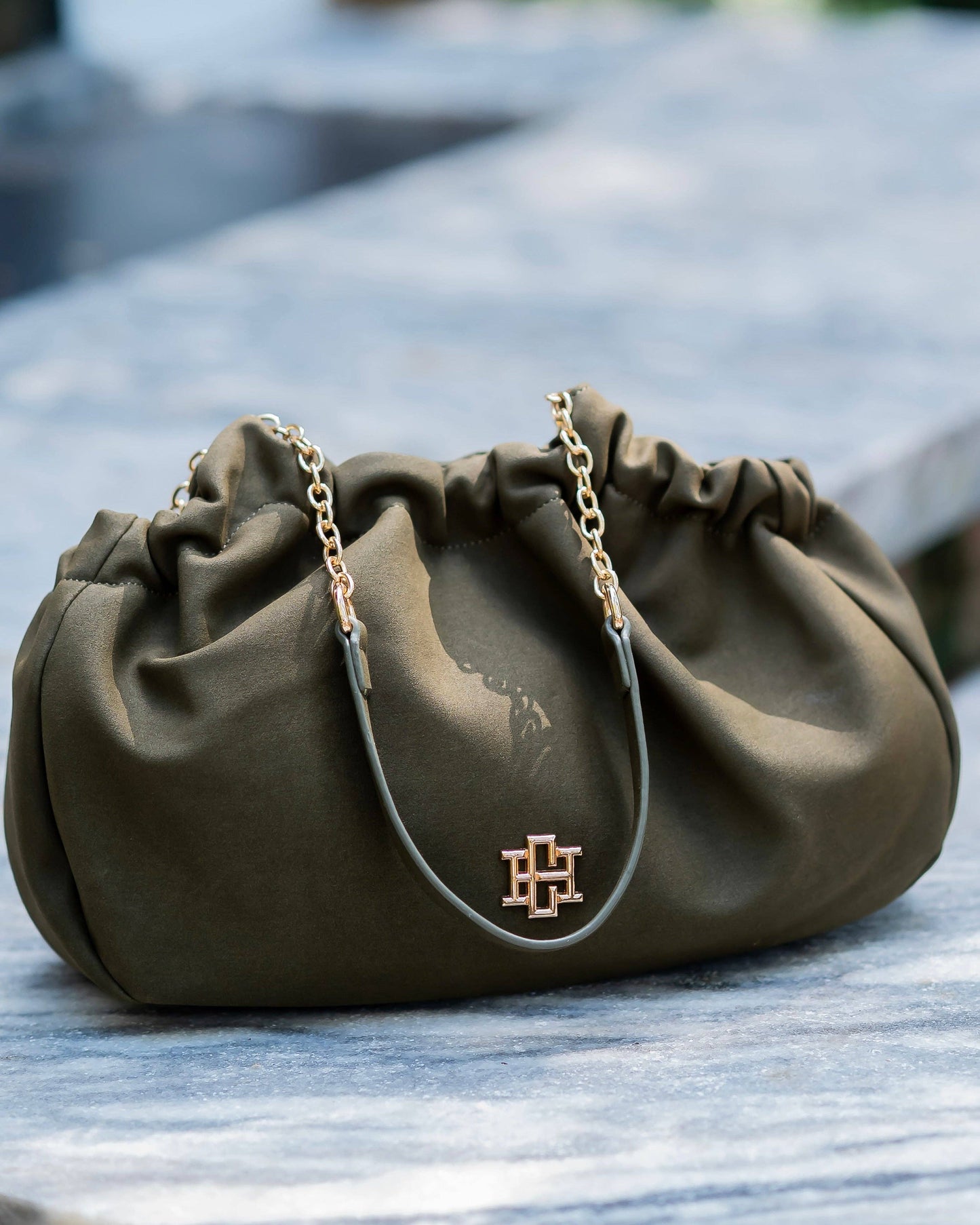 CH Whitley Gathered Bag Olive S