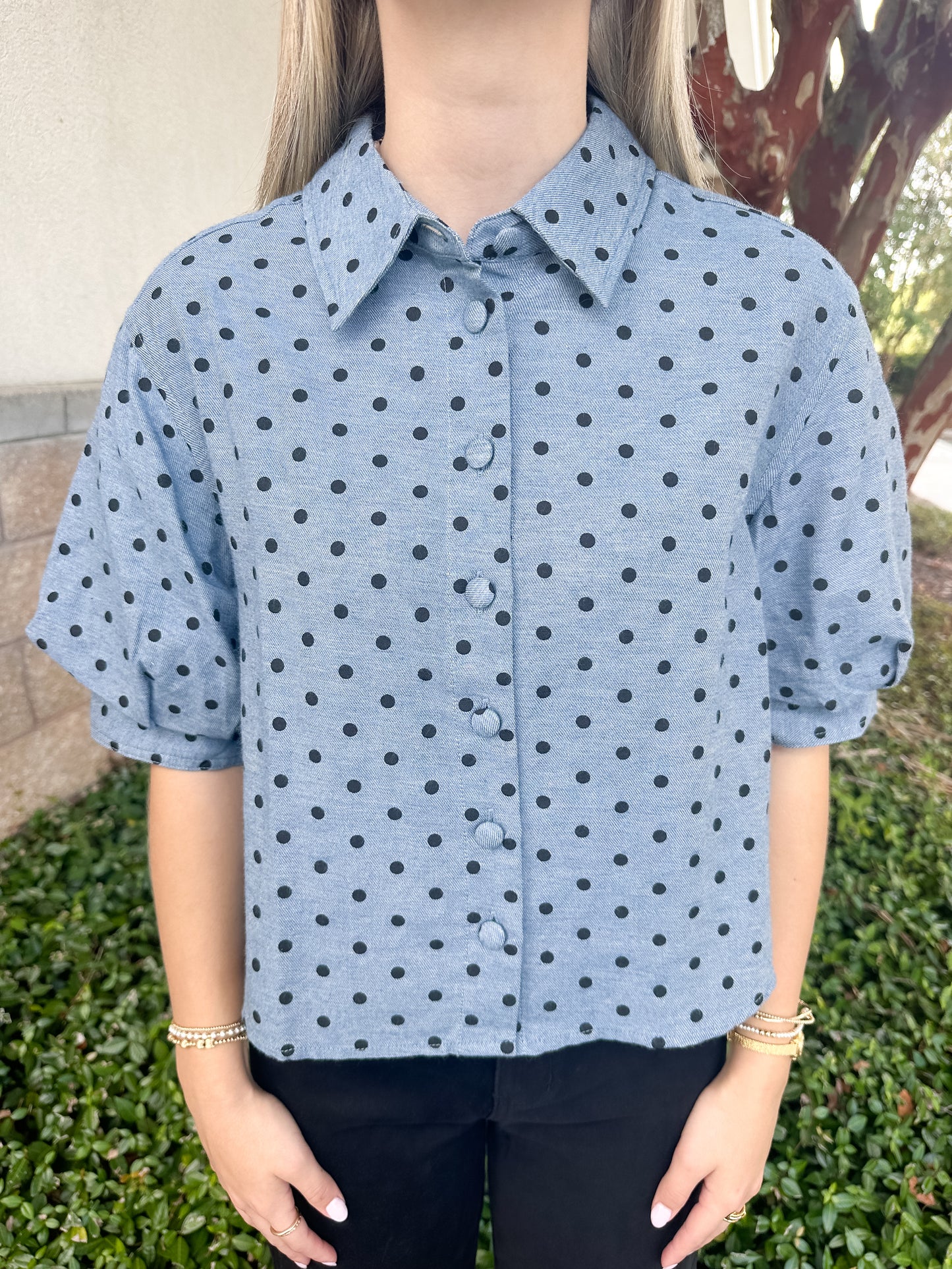 Presley Polka Dot Top