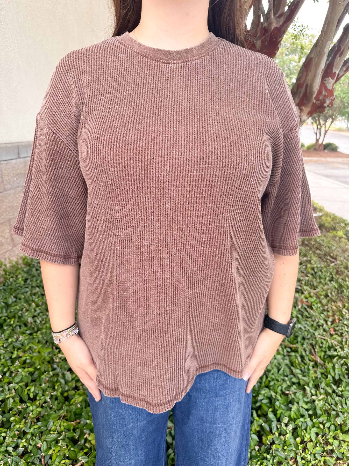 Zelma Waffle Tee