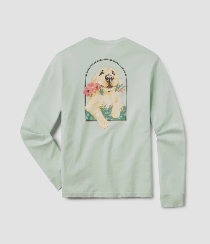 SSCO Women’s Floral Fetch L/S Pocket T-Shirt - Cool Mint