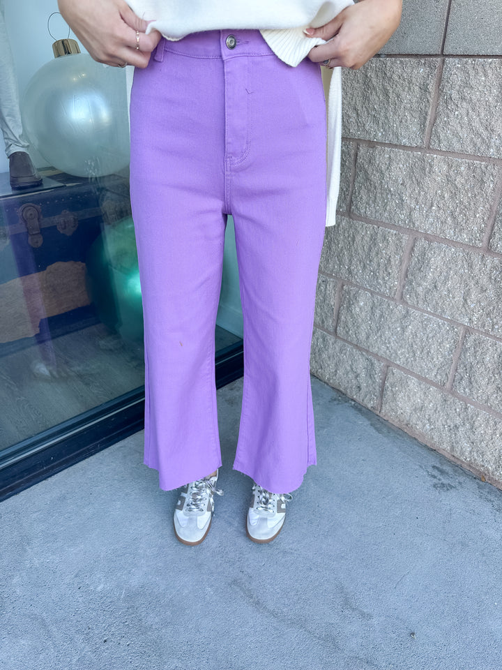 AW Wide Leg Jeans - Lavender