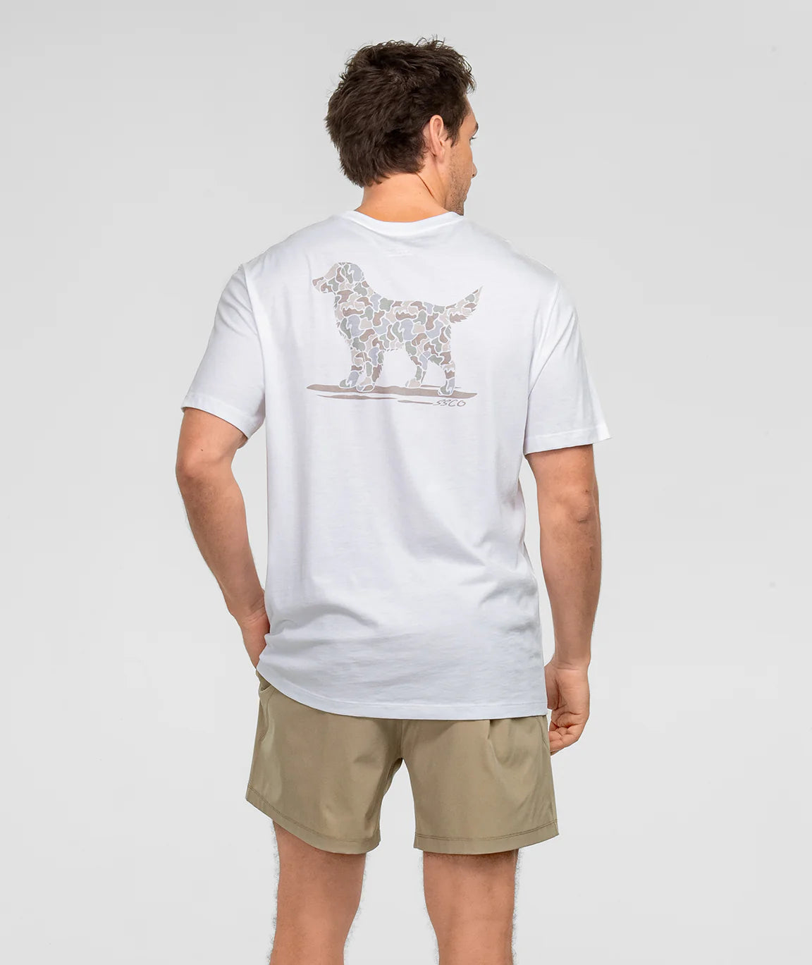 SSCO Men’s Camo Retriever S/S T-Shirt - Bright White