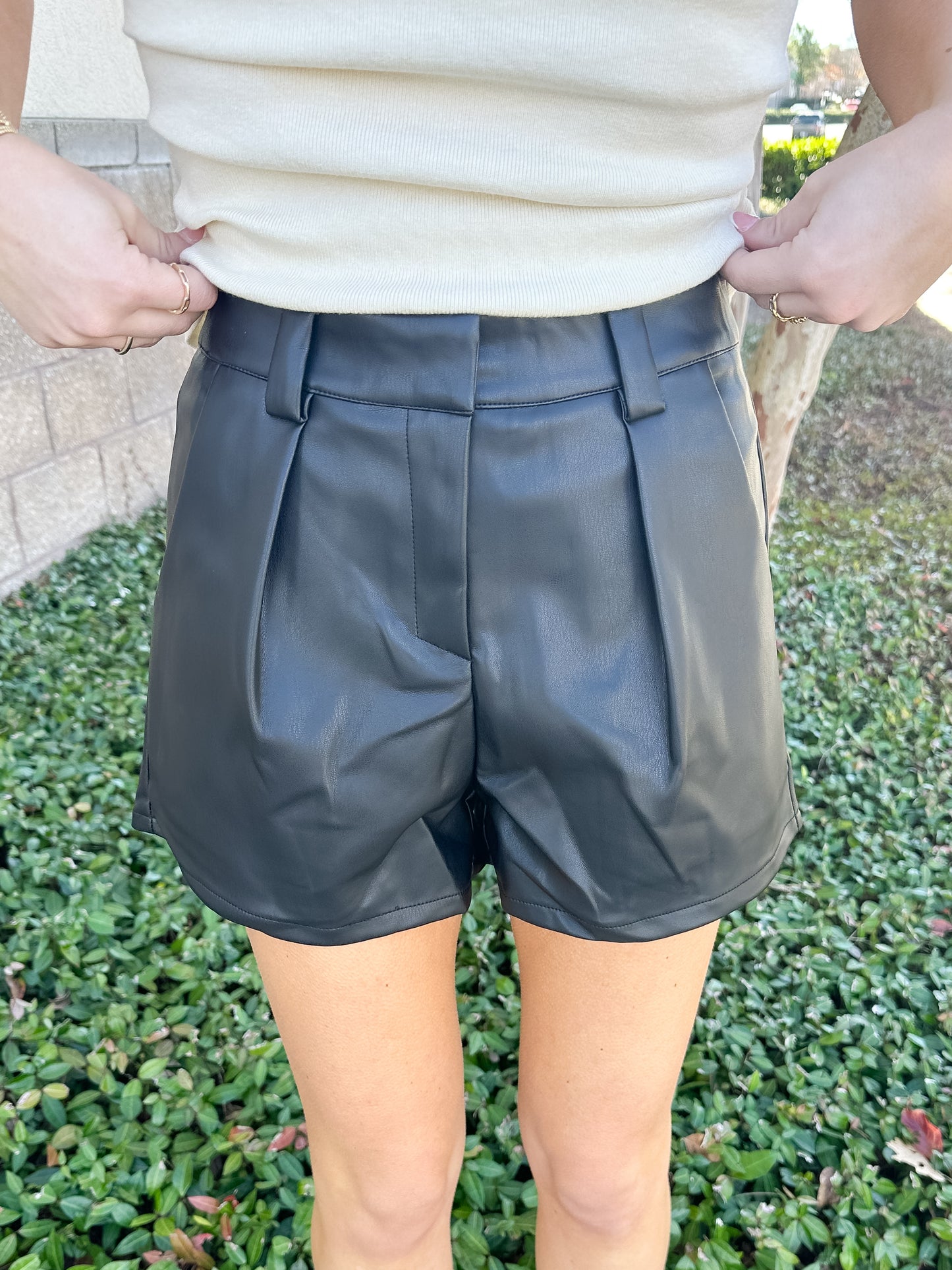 Luxe Faux Leather Shorts