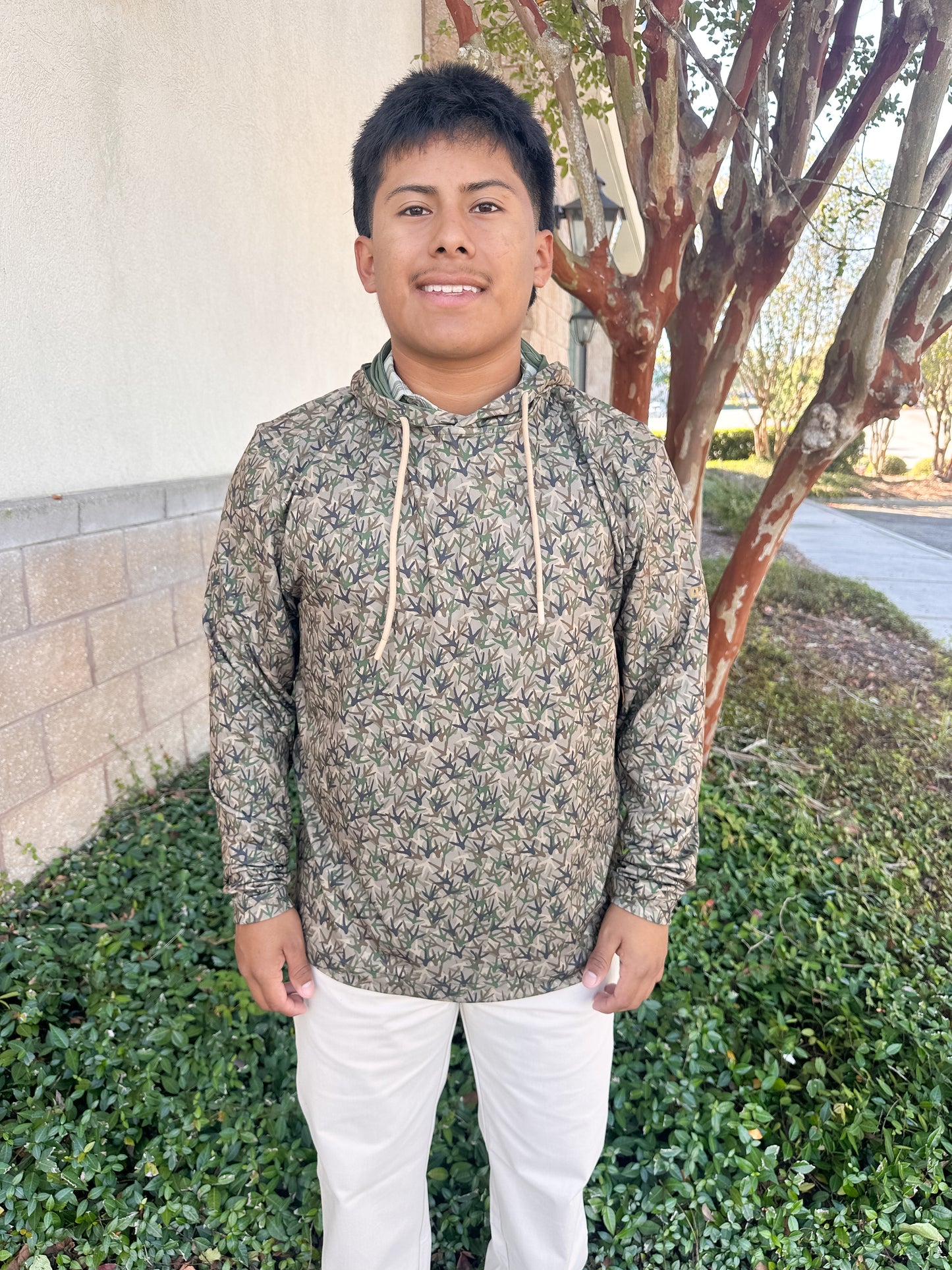 S. Casanova Turkey Track Camo/Olive Green Reversible Hoodie