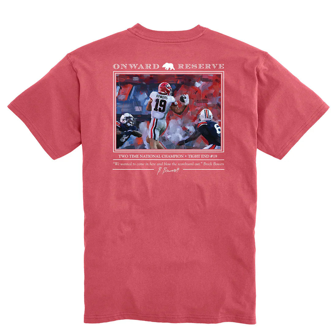 Onward Reserve UGA Brock Bowers S/S Pocket T-Shirt - Washed Red